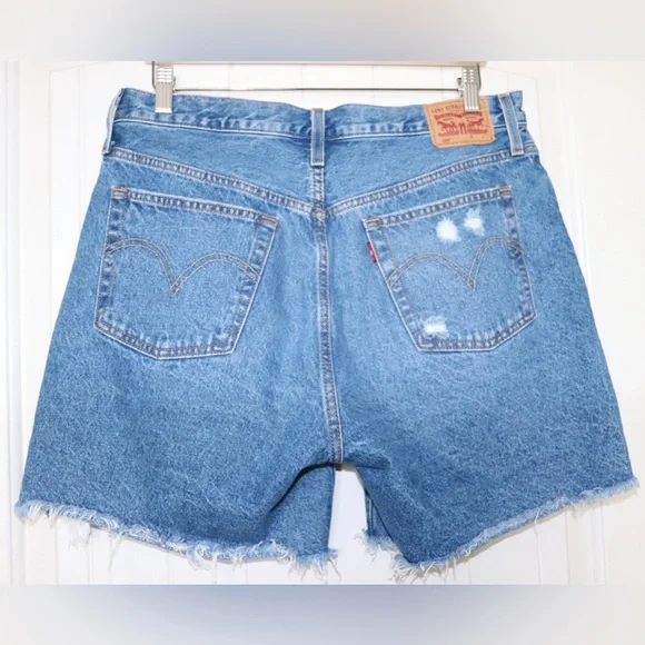 Levi’s 501 Cutoff Denim Shorts – Distressed, High Rise - Picture 3 of 12
